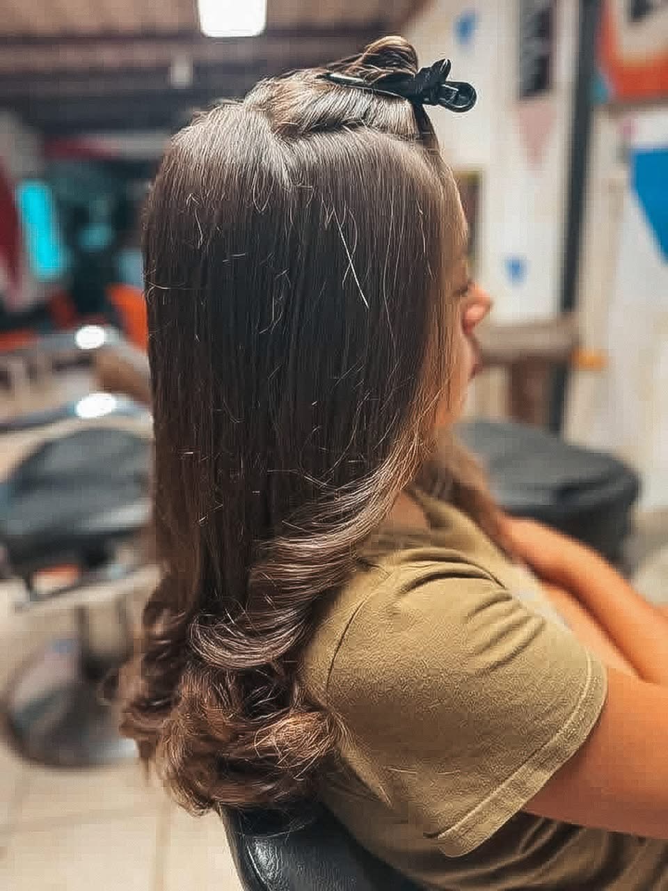 Brushing femme, cheveux longs